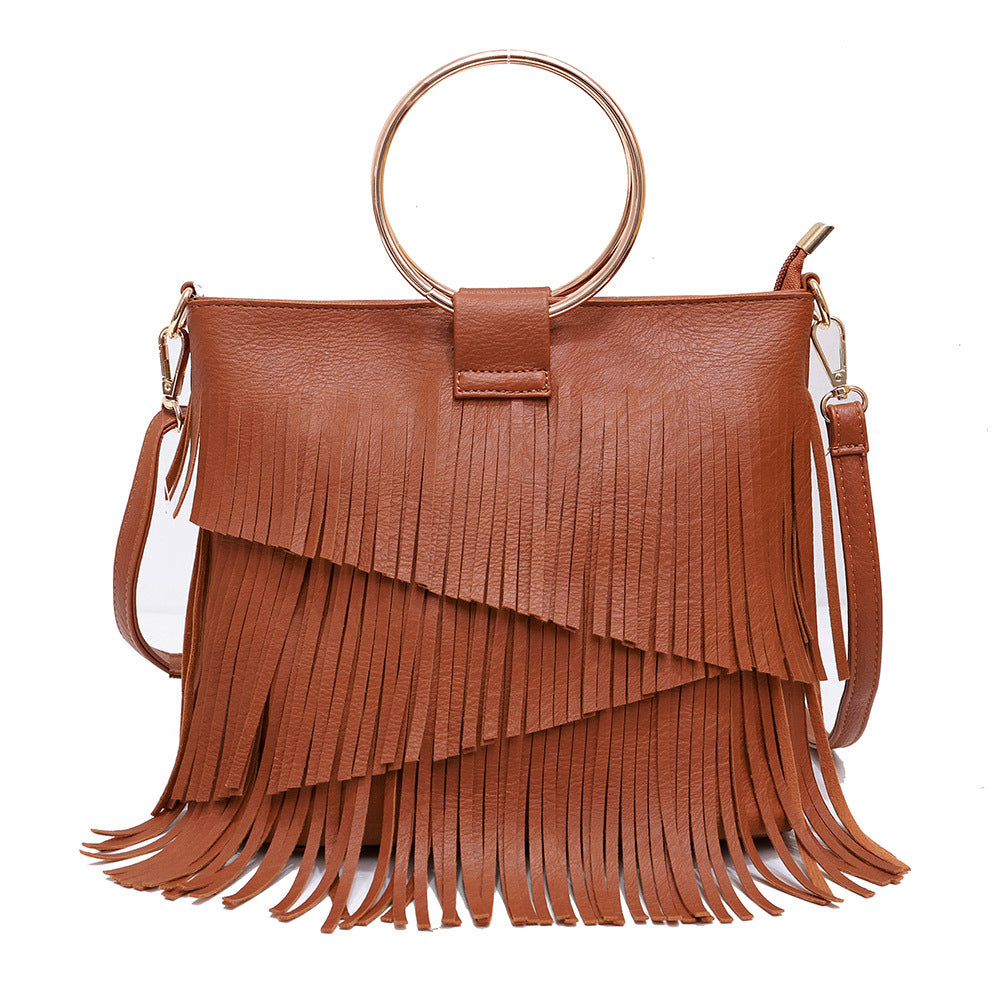 Women's Fashion Irregular Tassel Trend Music Festival Women's Messenger Bag