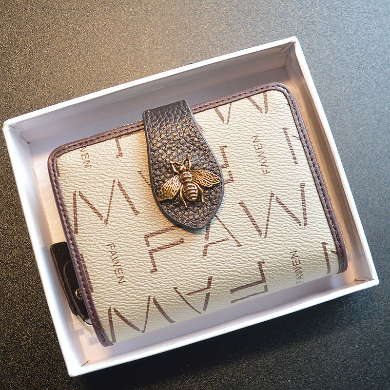 Women's Female Short Print Cowhide Fashion Ladies Wallet