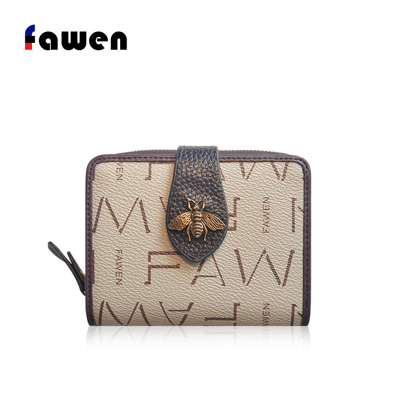 Women's Female Short Print Cowhide Fashion Ladies Wallet