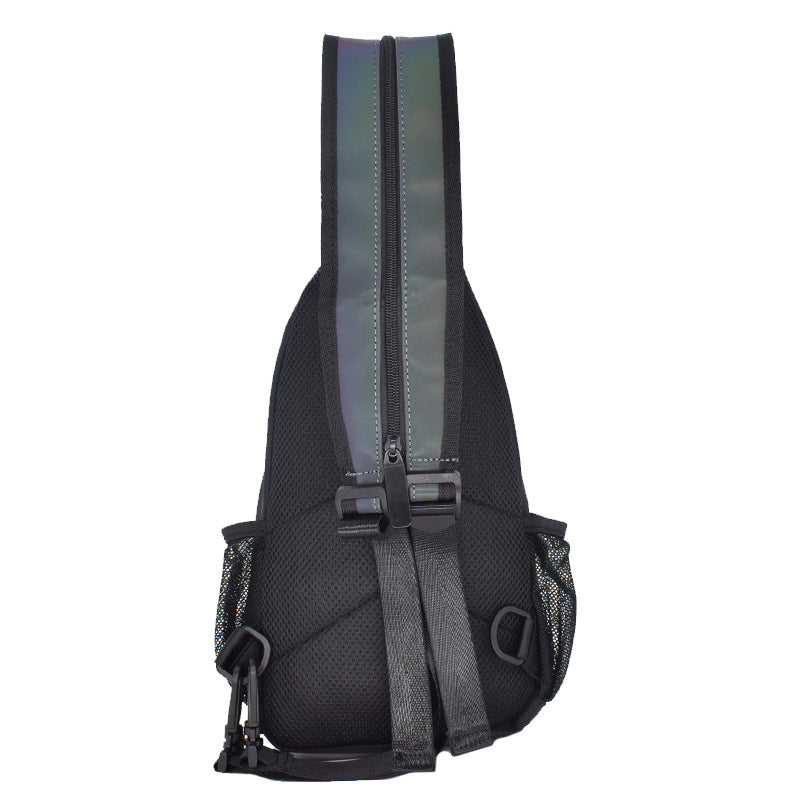 Men's Geometric Rhombus Colorful Unisex Luminous Adjustable Men's Chest Bags