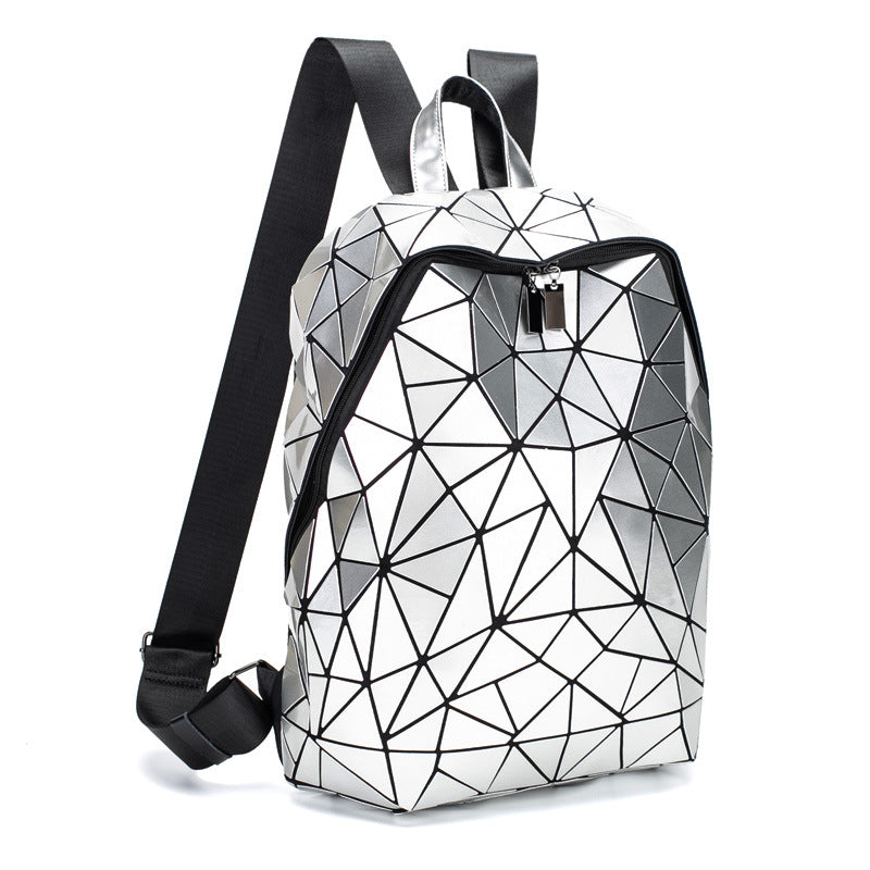 Women's Geometric Rhombus Fashion Magic Color Unisex Backpacks