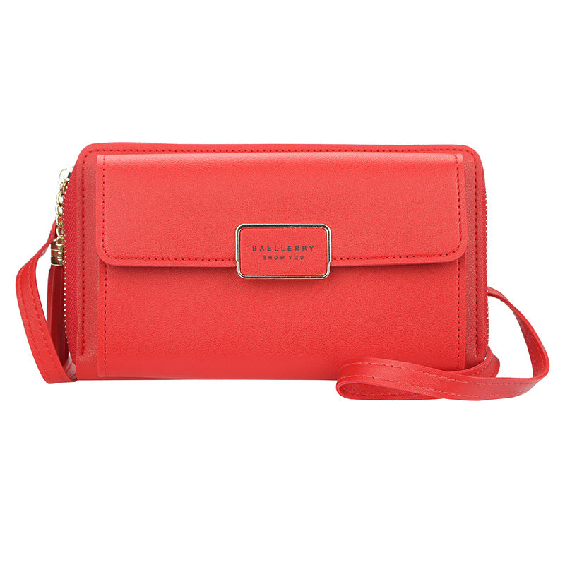 Women's Korean Zip Tassel Long For Women's Shoulder Bag