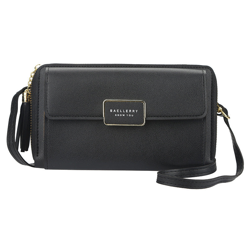 Women's Korean Zip Tassel Long For Women's Shoulder Bag
