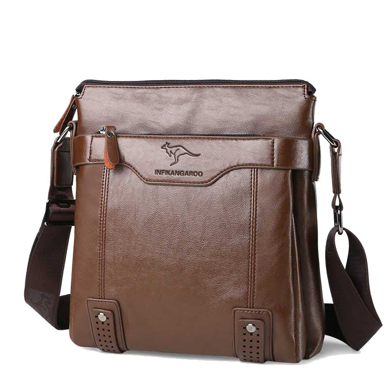 Men's Soft Leather English Kangaroo Business Large Men's Handbags