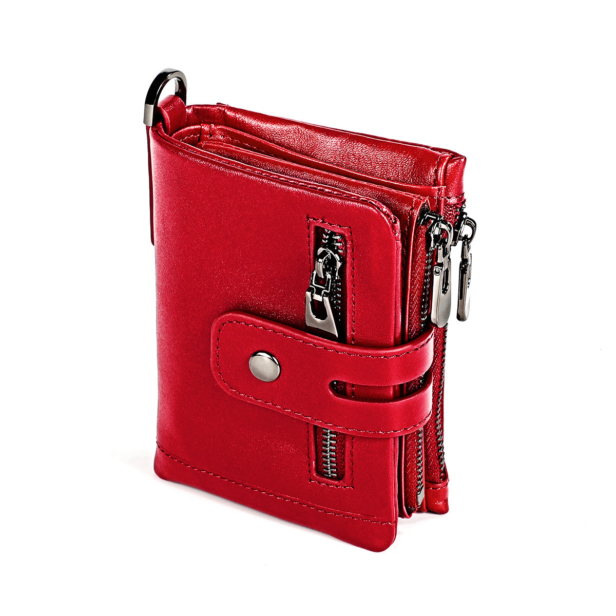 Man Vertical Short Zipper Multifunctional First Men's Wallets