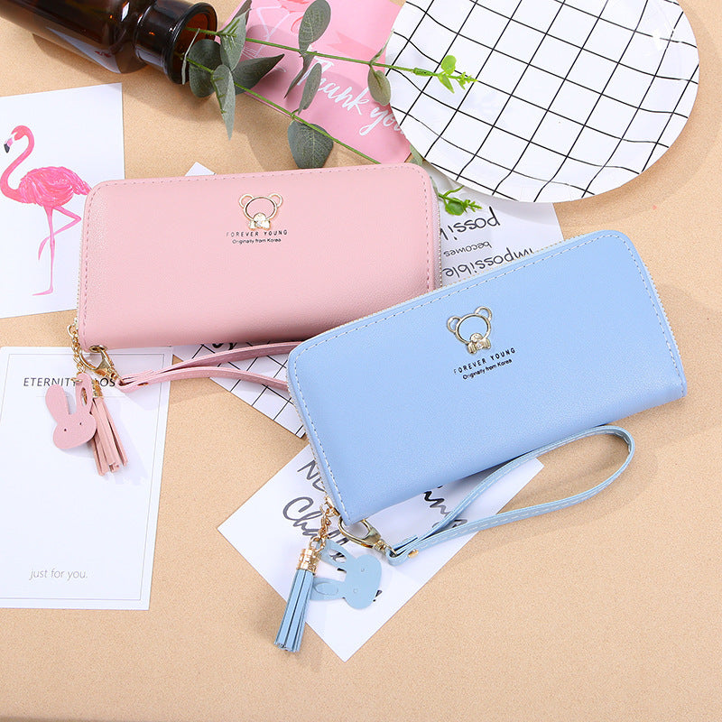 Women's Long Korean Fashion Clutch Zipper For Purses