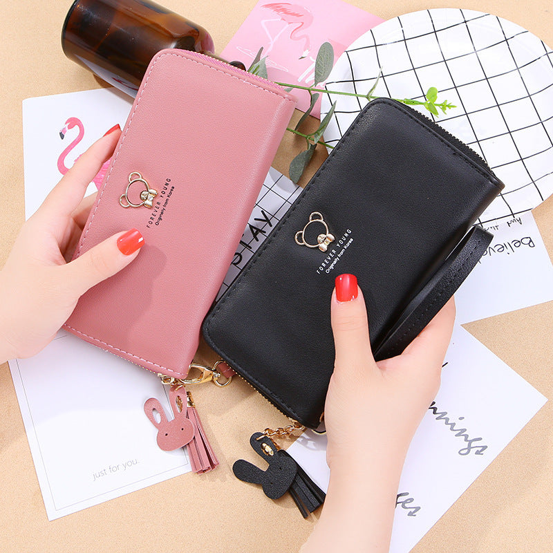 Women's Long Korean Fashion Clutch Zipper For Purses