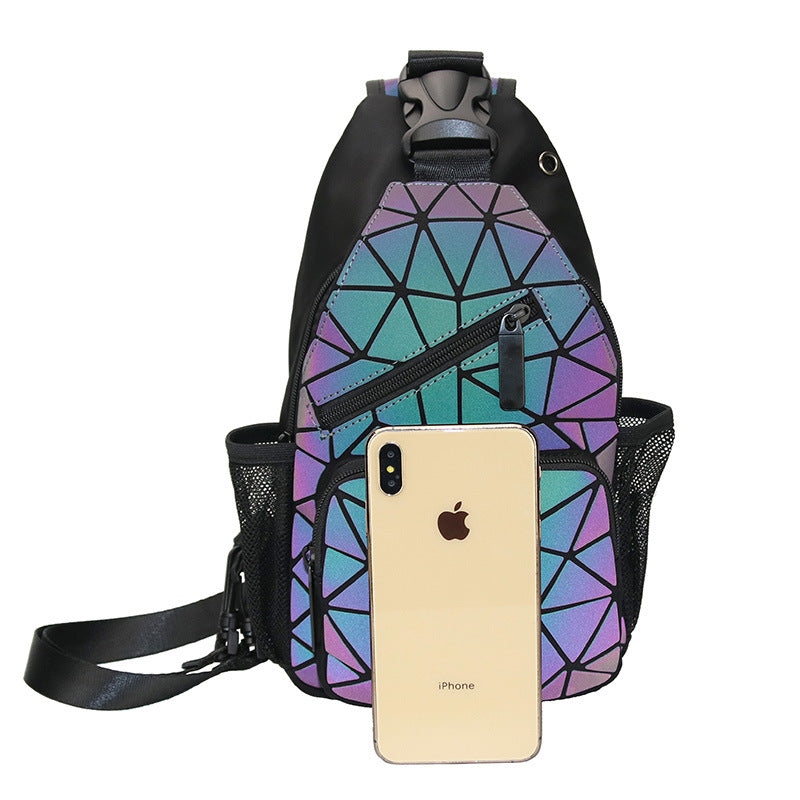 Women's Fashion Trendy High Mini Rhombus Light Backpacks