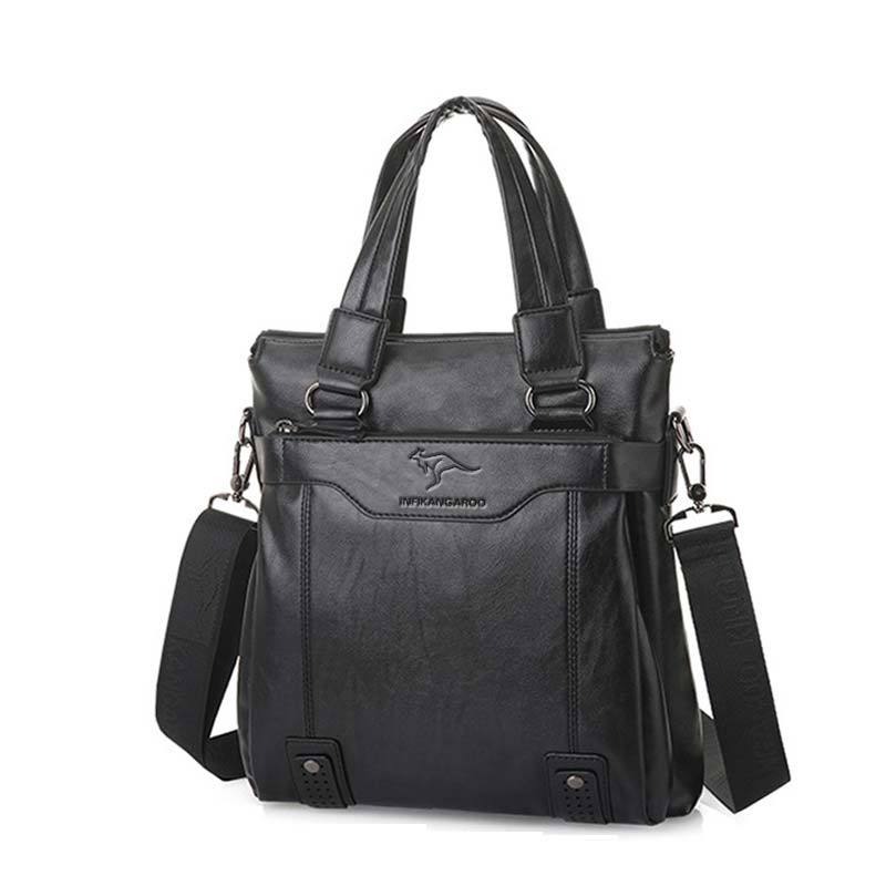 Men's Soft Leather English Kangaroo Business Large Men's Handbags