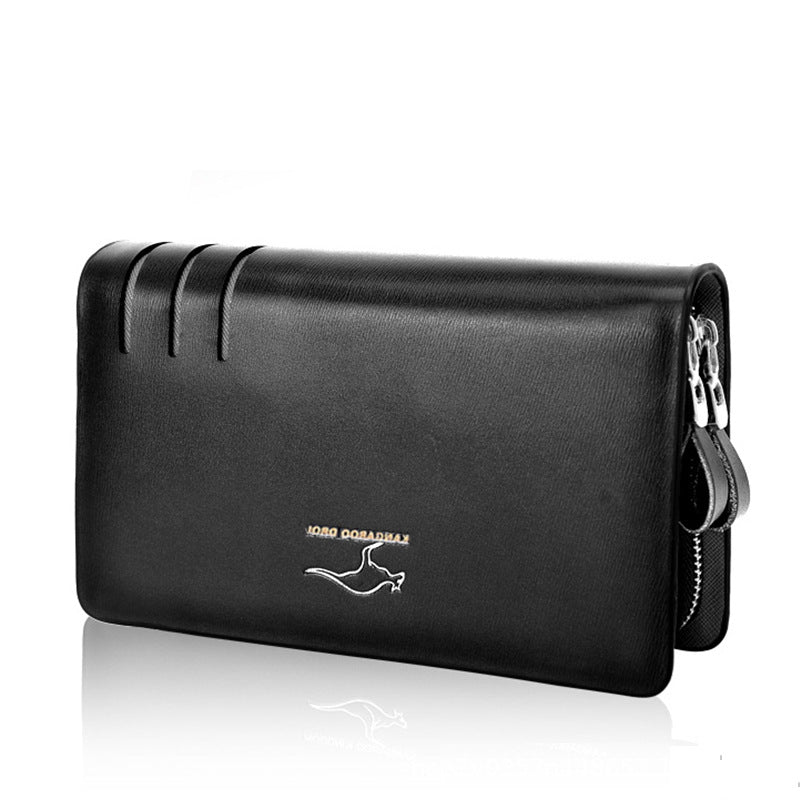 Men's Leather Clutch Soft Cowhide Large Capacity Men's Handbags