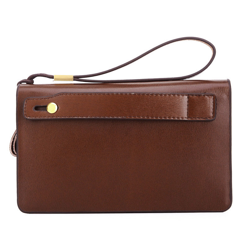 Men's Leather Clutch Soft Cowhide Large Capacity Men's Handbags
