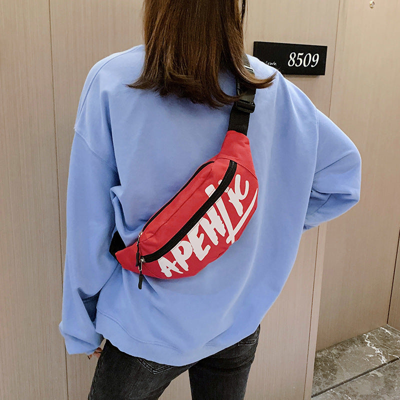 Women's Fashion Design Letter Printed Nylon Street Women's Shoulder Bag