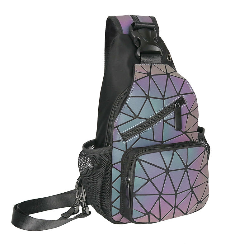 Women's Fashion Trendy High Mini Rhombus Light Backpacks