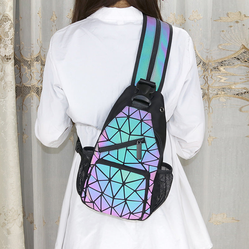 Women's Fashion Trendy High Mini Rhombus Light Backpacks