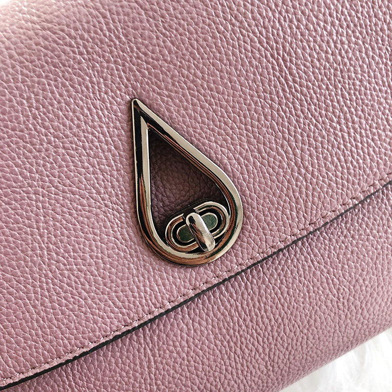 Women's Fashion Lychee Pattern Simple Female Portable Shoulder Bags