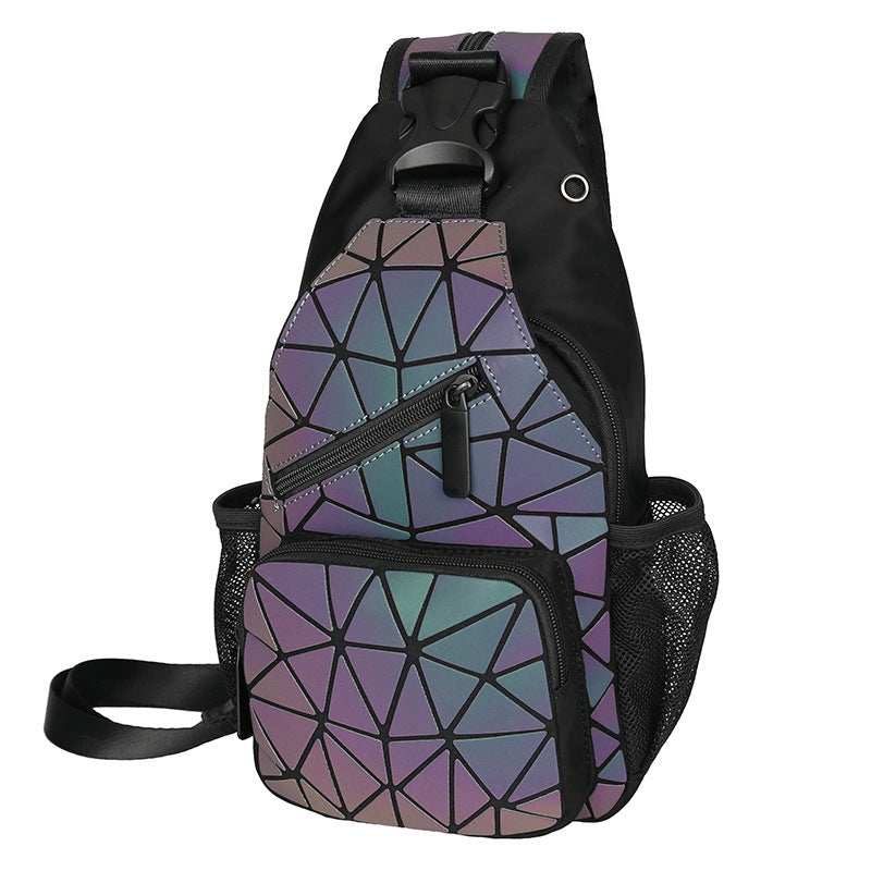 Women's Fashion Trendy High Mini Rhombus Light Backpacks