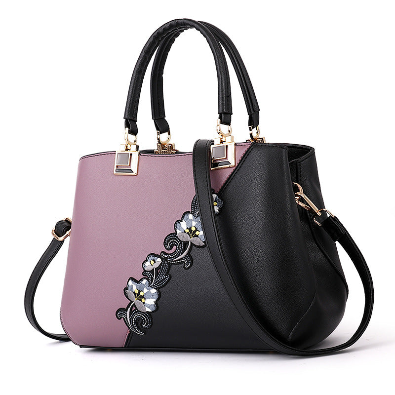 Women's Fashion Unique Embroidered Flower Mother Shoulder Bags