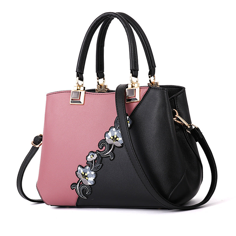 Women's Fashion Unique Embroidered Flower Mother Shoulder Bags