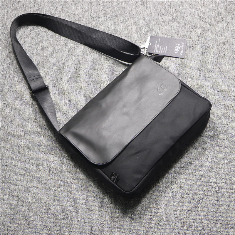 Men's Trendy Oxford Cloth Crazy Horse Leather Men's Shoulder Bags