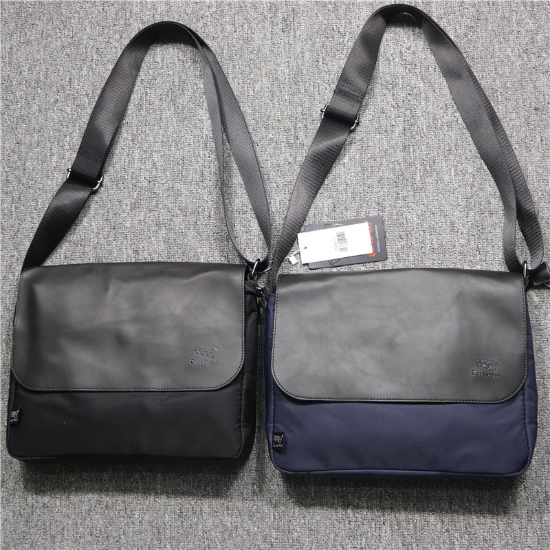 Men's Trendy Oxford Cloth Crazy Horse Leather Men's Shoulder Bags