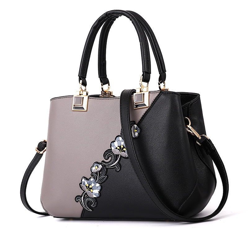 Women's Fashion Unique Embroidered Flower Mother Shoulder Bags