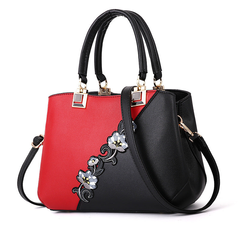 Women's Fashion Unique Embroidered Flower Mother Shoulder Bags