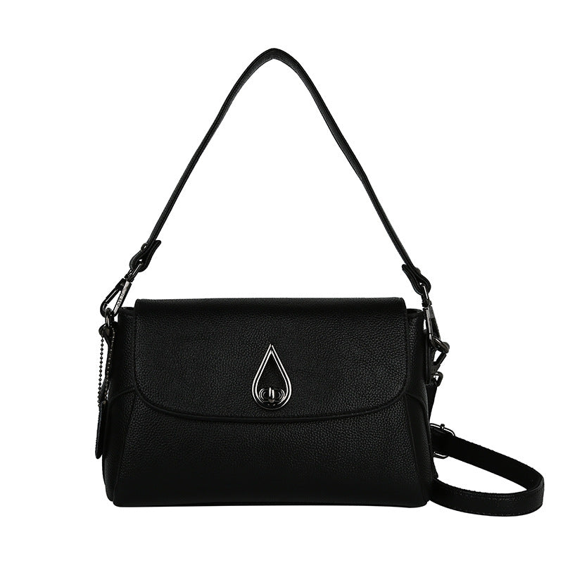 Women's Fashion Lychee Pattern Simple Female Portable Shoulder Bags