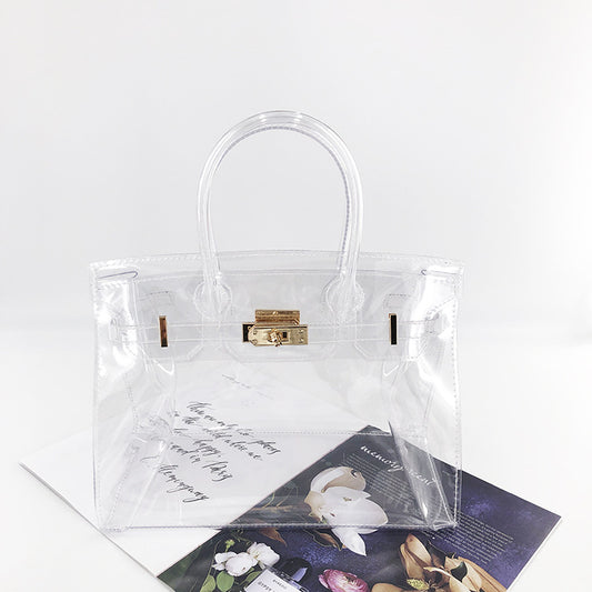 Women's Street Jelly Transparent Laser Magic Color Bags