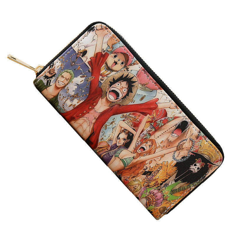 Men's Cartoon Animation Female Neutral Zipper Clutch Comic Show Scenic Bags