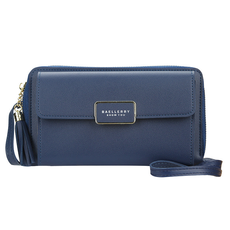 Women's Korean Zip Tassel Long For Women's Shoulder Bag