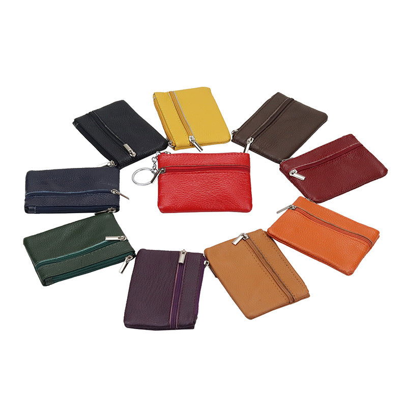 Innovative Leather First Layer Cowhide Bus Coin Purses