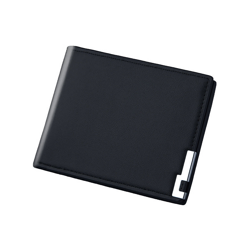 Men's Short Thin Trend Green Korean Clip Men's Wallet