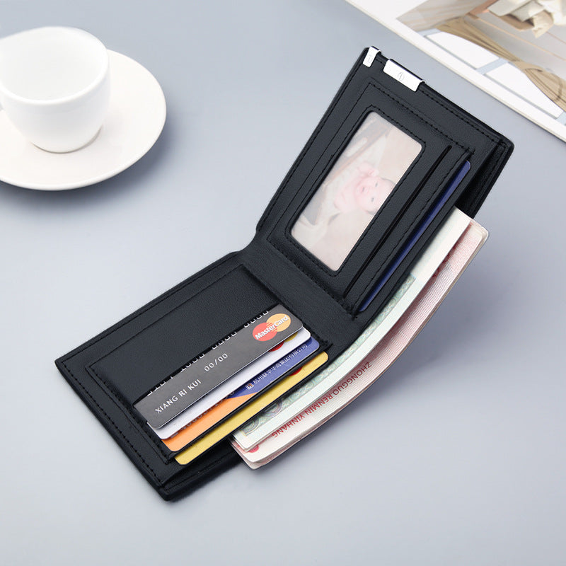 Men's Short Thin Trend Green Korean Clip Men's Wallet