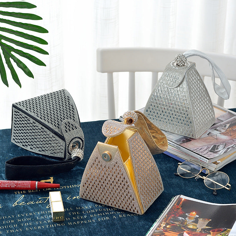 Triangle Portable Diamond Banquet Cheongsam Dress Evening Bags