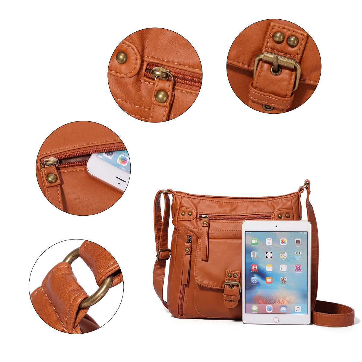 Women's Fashion Vertical One Design Wash Trend Bags