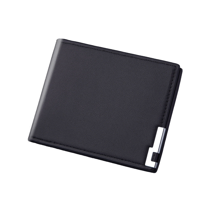 Men's Short Thin Trend Green Korean Clip Men's Wallet