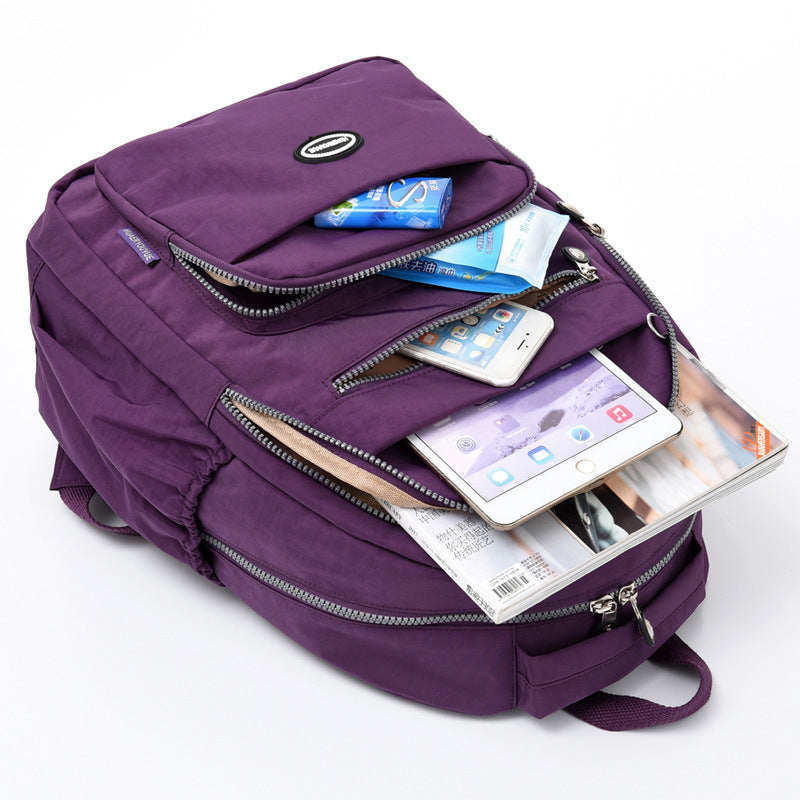 Women's & Men's & Nylon Cloth Flower About Leisure Backpacks