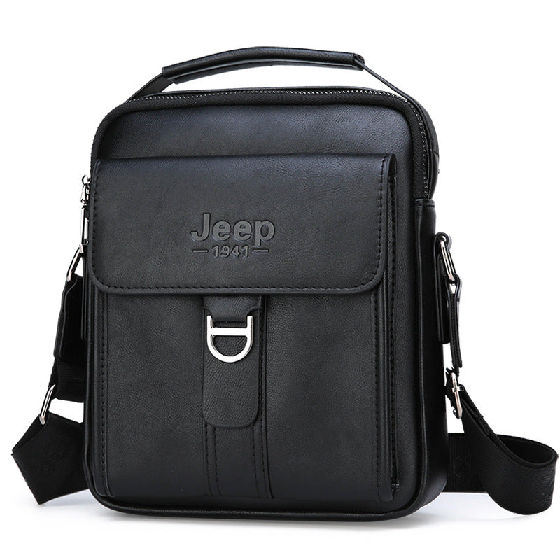 Men's Charming Leather Vertical Business Pannier Men's Shoulder Bags