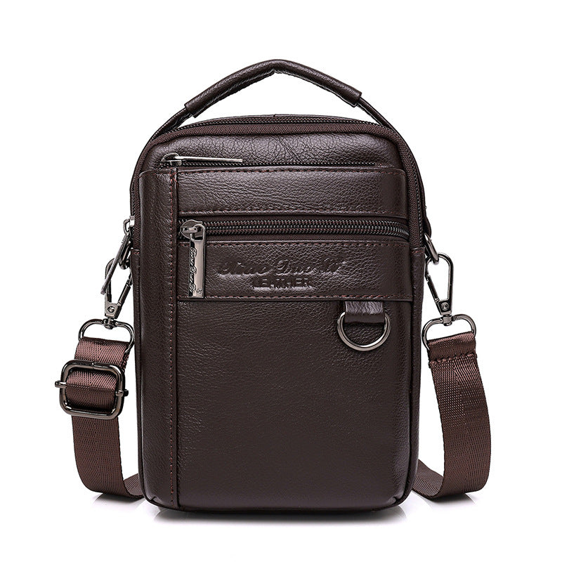 Men's Mini Cow Leather Mobile Korean Men's Waist Packs