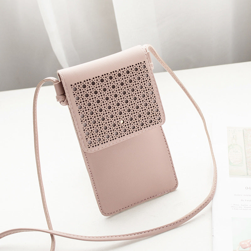 Mobile Female Touch Screen Vertical Mini Women's Messenger Bag