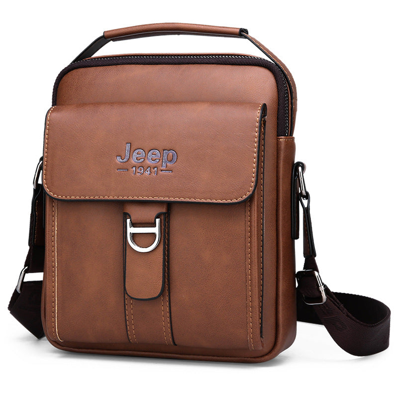 Men's Charming Leather Vertical Business Pannier Men's Shoulder Bags