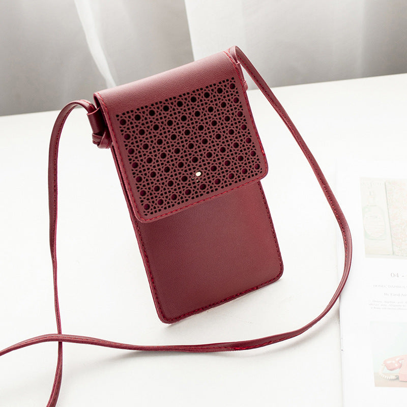 Mobile Female Touch Screen Vertical Mini Women's Messenger Bag