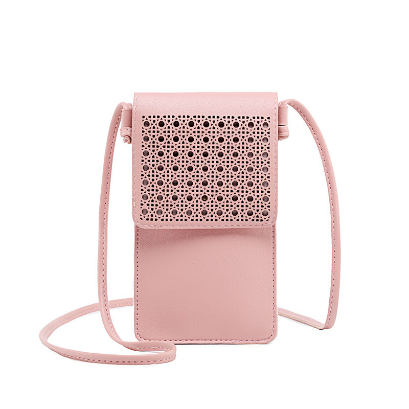 Mobile Female Touch Screen Vertical Mini Women's Messenger Bag