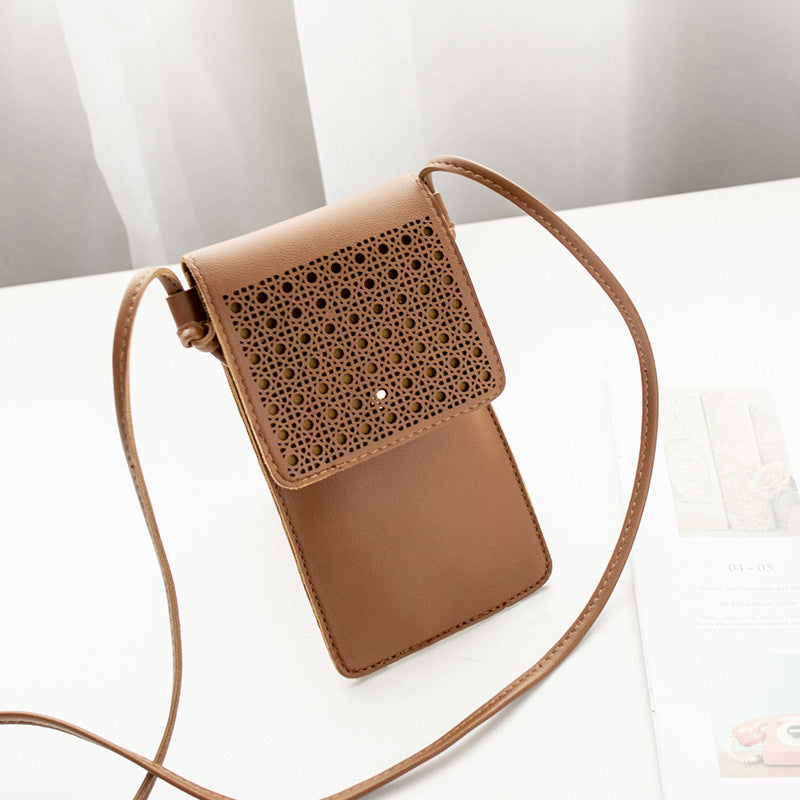 Mobile Female Touch Screen Vertical Mini Women's Messenger Bag