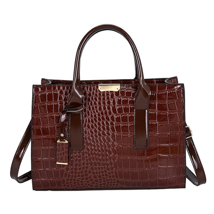 Spring Three-piece Crocodile Pattern Large Capacity Handbags