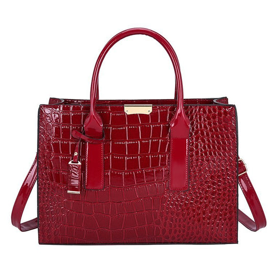 Spring Three-piece Crocodile Pattern Large Capacity Handbags