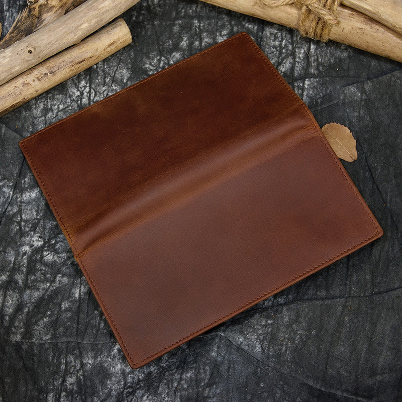 Men's Vintage Crazy Horse Leather First Layer Cowhide Men's Wallets