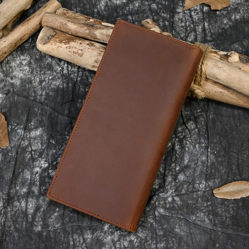 Men's Vintage Crazy Horse Leather First Layer Cowhide Men's Wallets