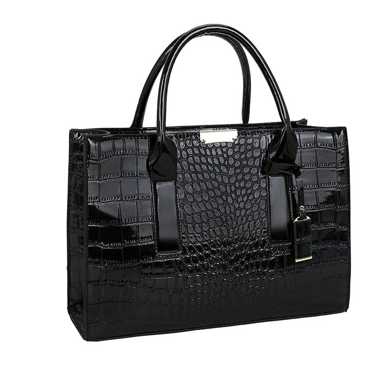 Spring Three-piece Crocodile Pattern Large Capacity Handbags