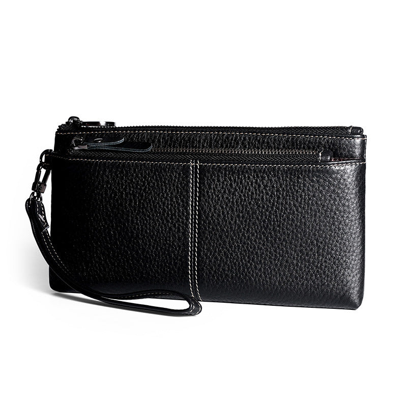 Women's Leather Loading Unloading Clutch Advantages Long Cowhide Handbags